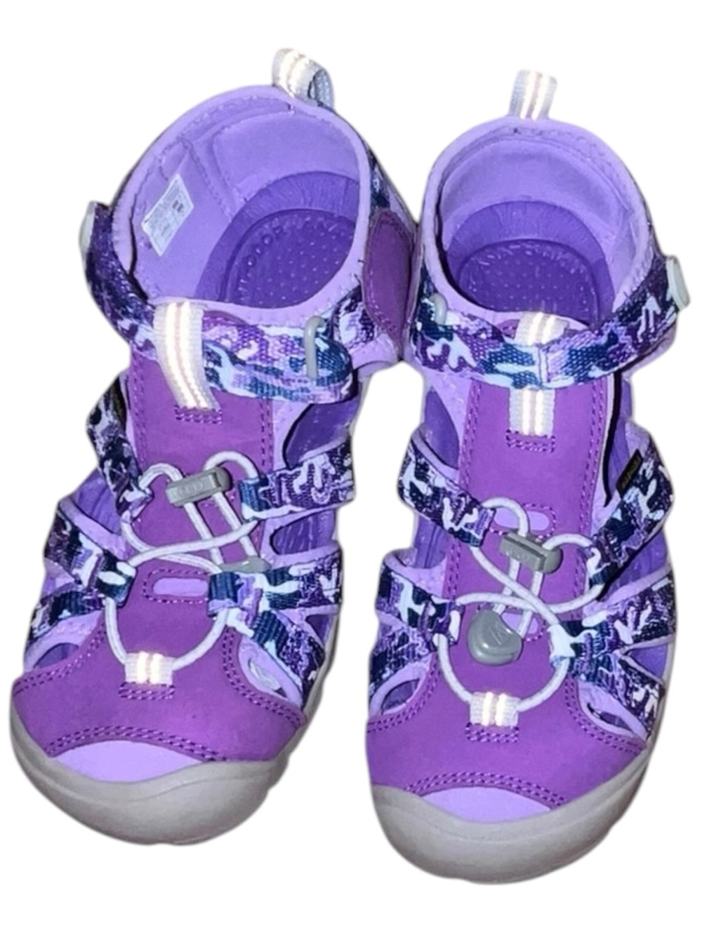 Keen Big Kids' Seacamp II CNX Purple Camo Sz 4 NWOT! - Picture 2 of 12